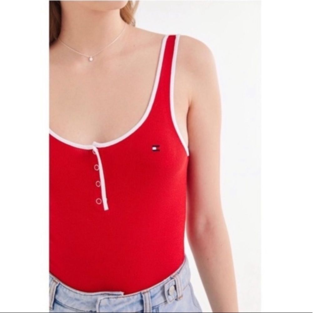 Retro 90’s Vintage Tommy Hilfiger Ribbed Sleepwear Bodysuit